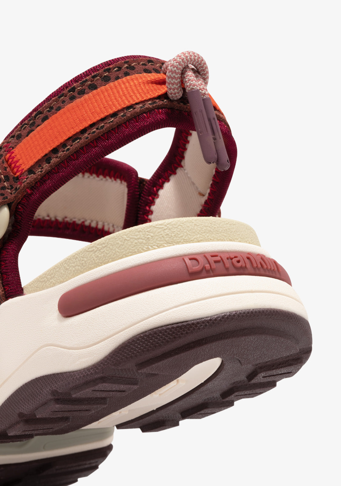 Flame Sandal Strips Burgundy