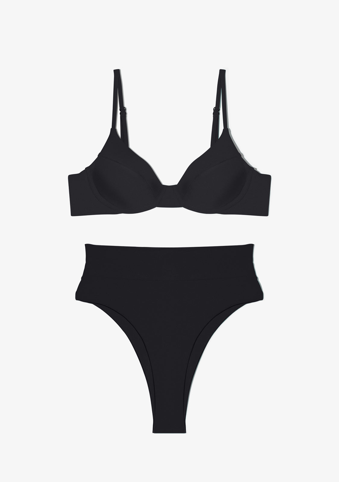 Masha Top + Kalea Bottom Black Bikini