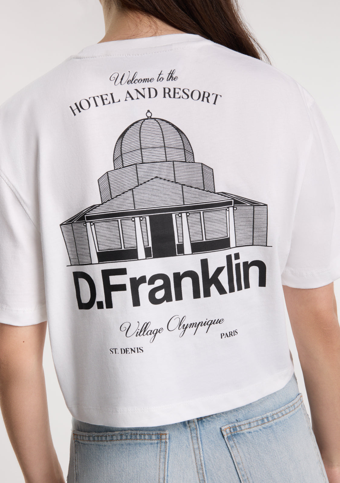 St. Denis Cropped T-Shirt White / Black