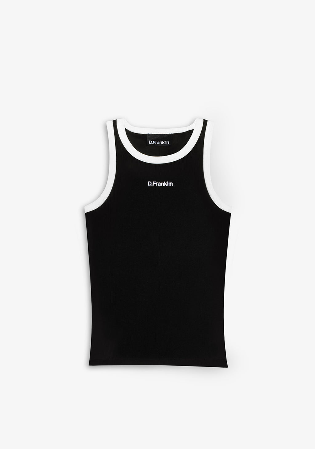 Rib Tank Top Black / White