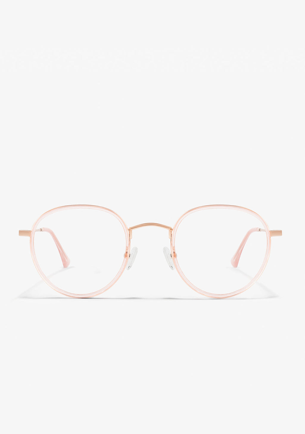 Walker Round Blue Block / Rose Gold