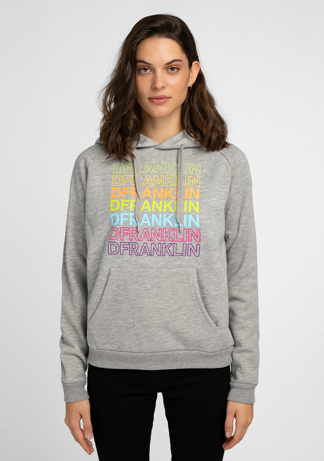 Hoodie Rainbow Female Grey