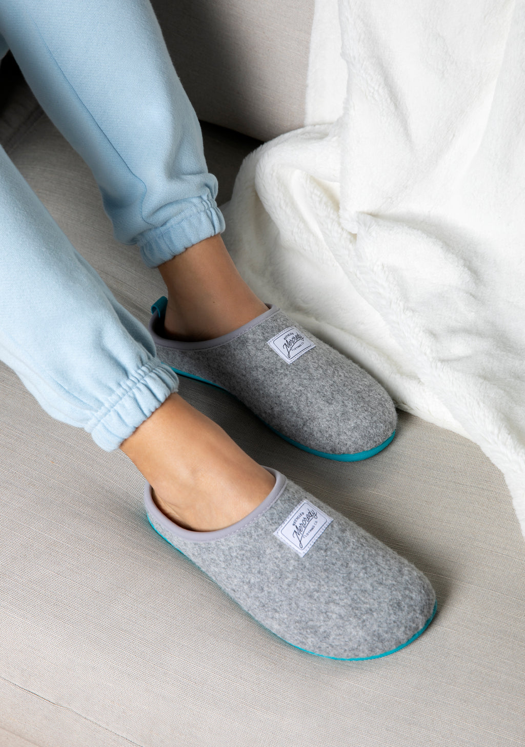 Mercredy Slipper Grey / Blue