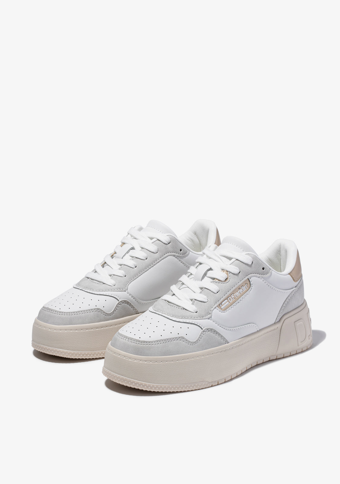Low Court Basic White / Rose Gold