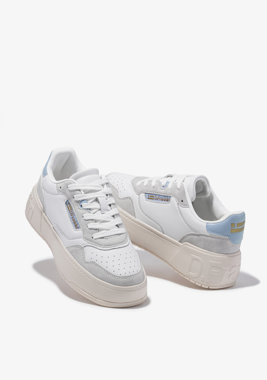 Low Court Basic White / Blue