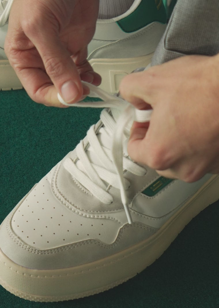 Low Court Basic White / Green